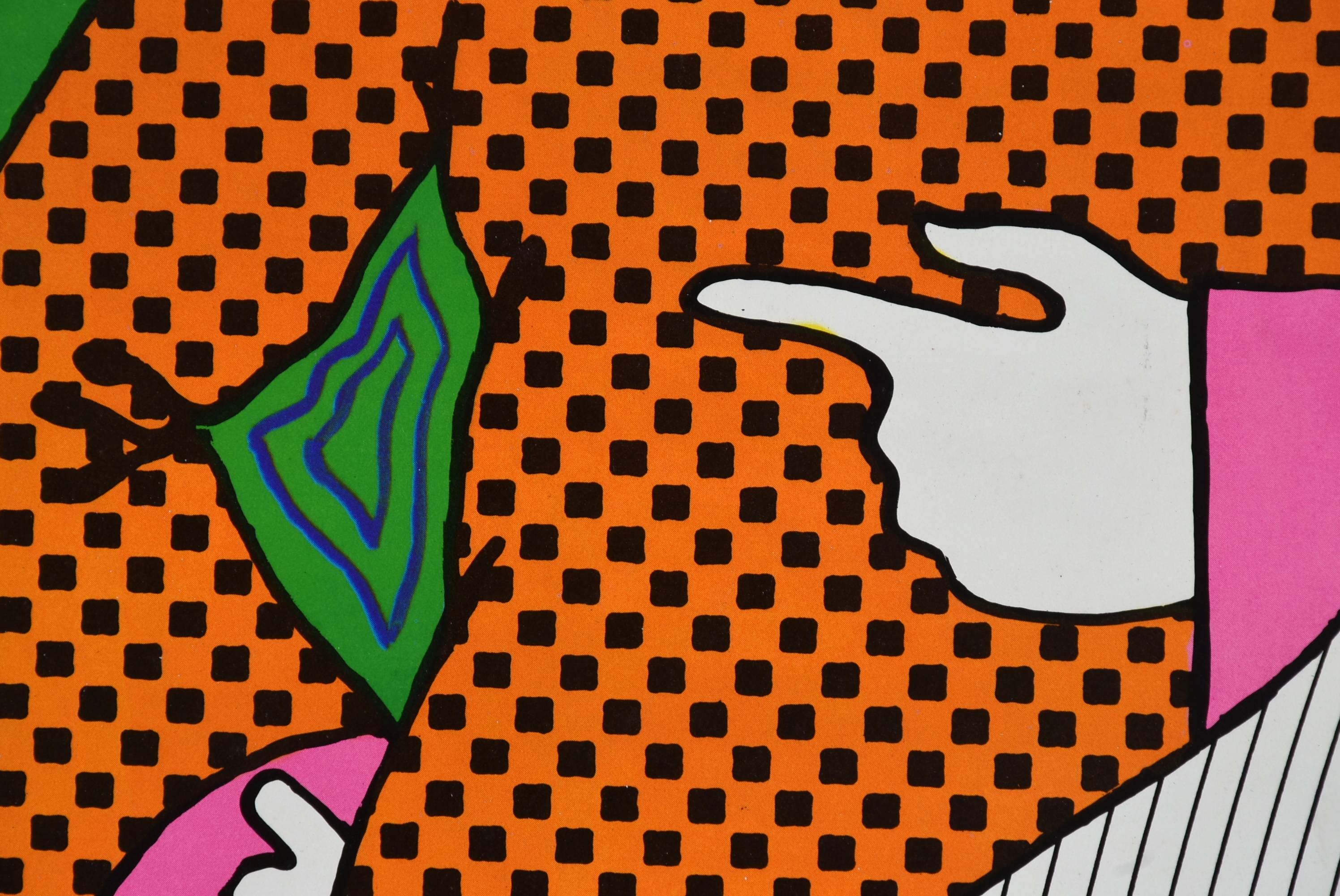 Vintage 1960s Psychedelic Couple Poster