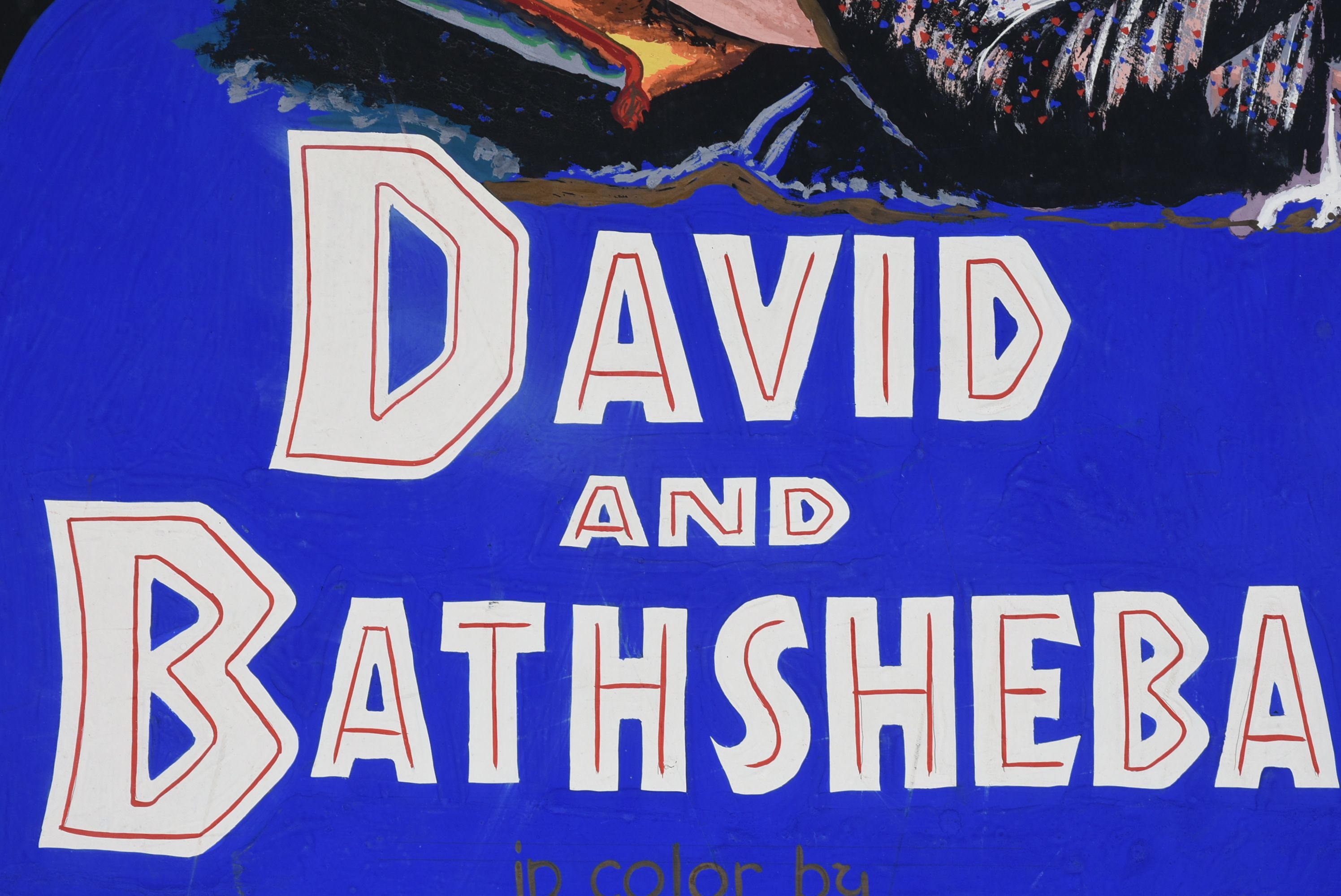 Vintage 1950s Hand-Painted Movie Poster "David and Bathsheba"