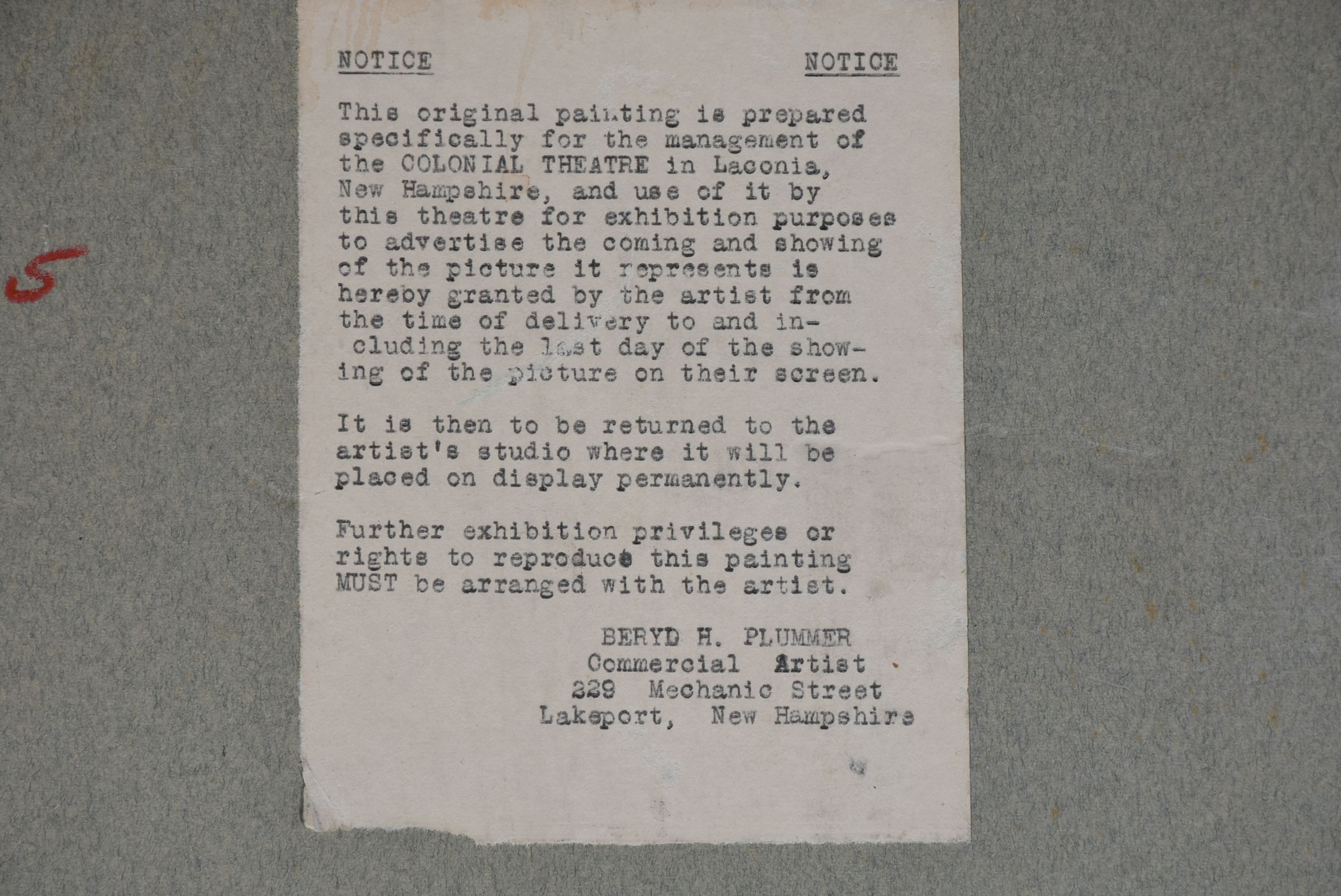 Vintage 1950s Hand-Painted Movie Poster "David and Bathsheba"