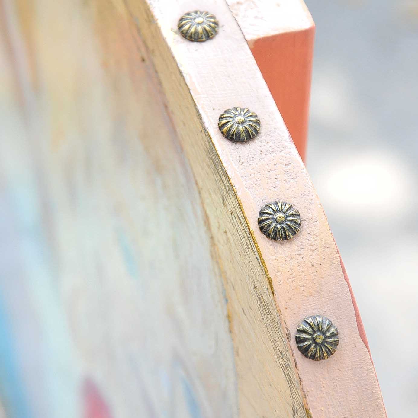 Original Hand-Painted Storage Bench by Warren Long