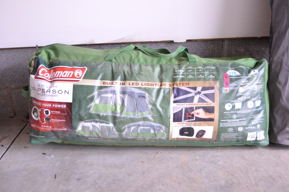 Coleman Vacationer Tent and Embark Camp Chairs