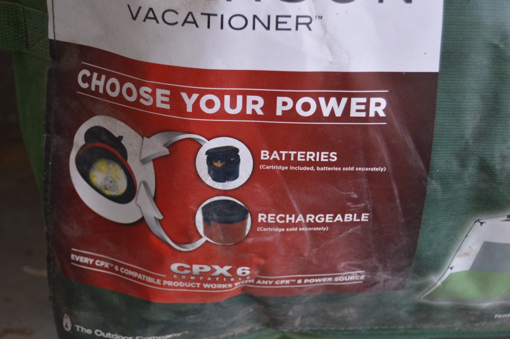 Coleman Vacationer Tent and Embark Camp Chairs