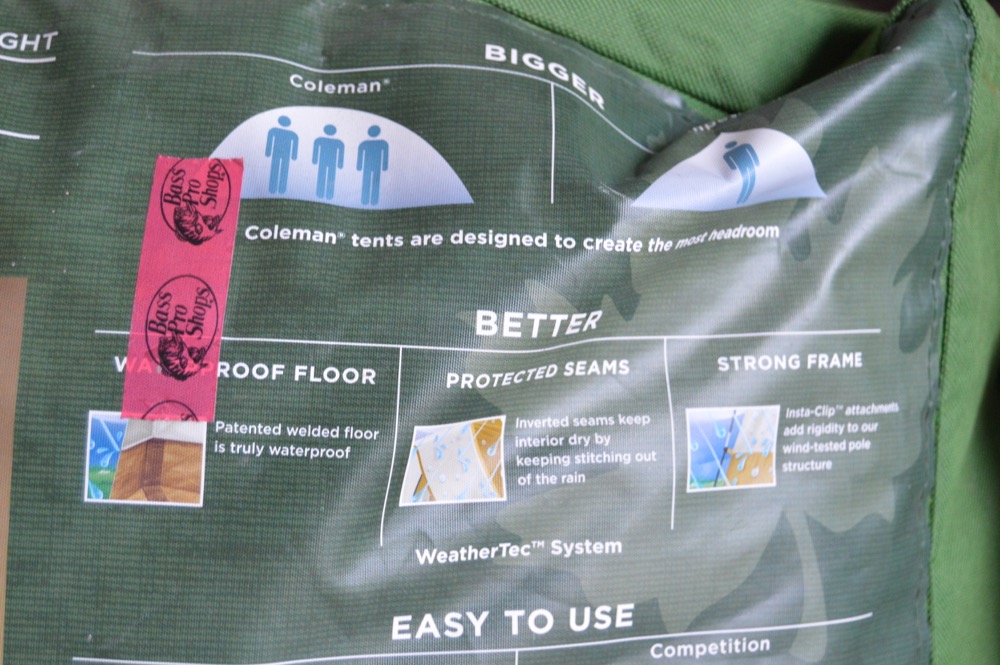 Coleman Vacationer Tent and Embark Camp Chairs