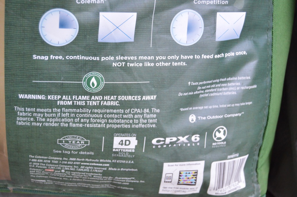 Coleman Vacationer Tent and Embark Camp Chairs