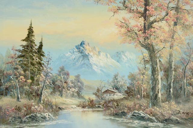 L. Harding Original Oil on Canvas Landscape