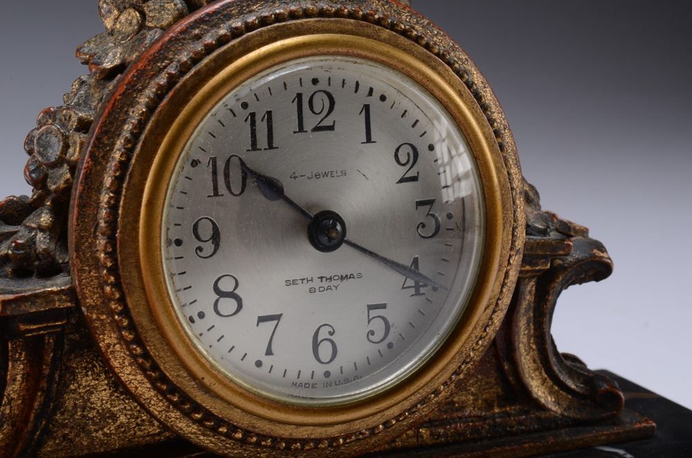 Vintage Seth Thomas 8 Day Four Jewel Desk Clock