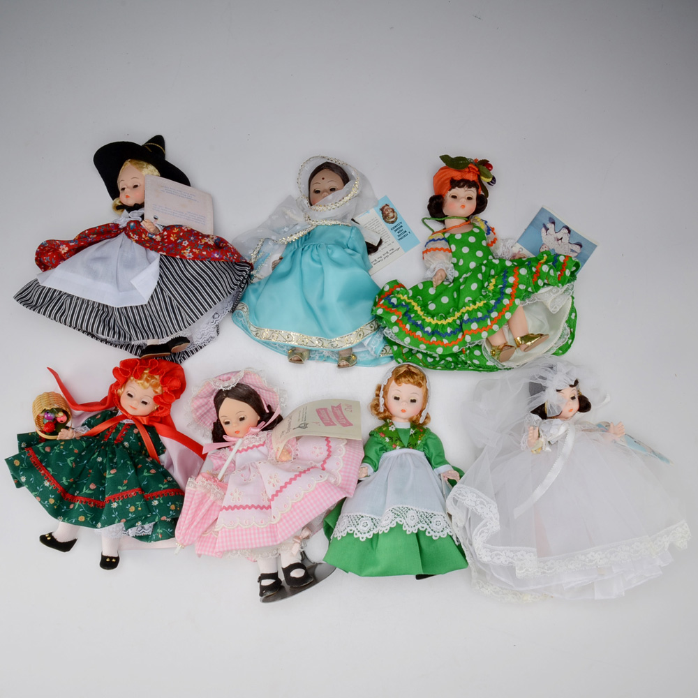 Collection of Seven Madame Alexander Dolls Including "The Enchanted Doll"