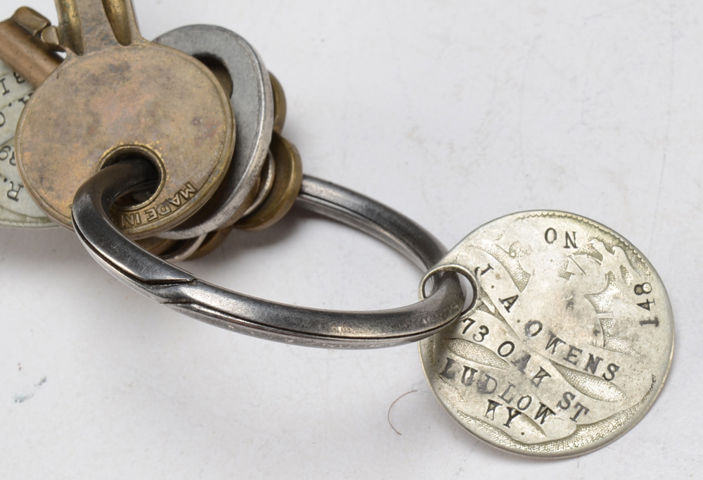 Vintage Collection of Railroad Padlock Keys and a Railroad Padlock
