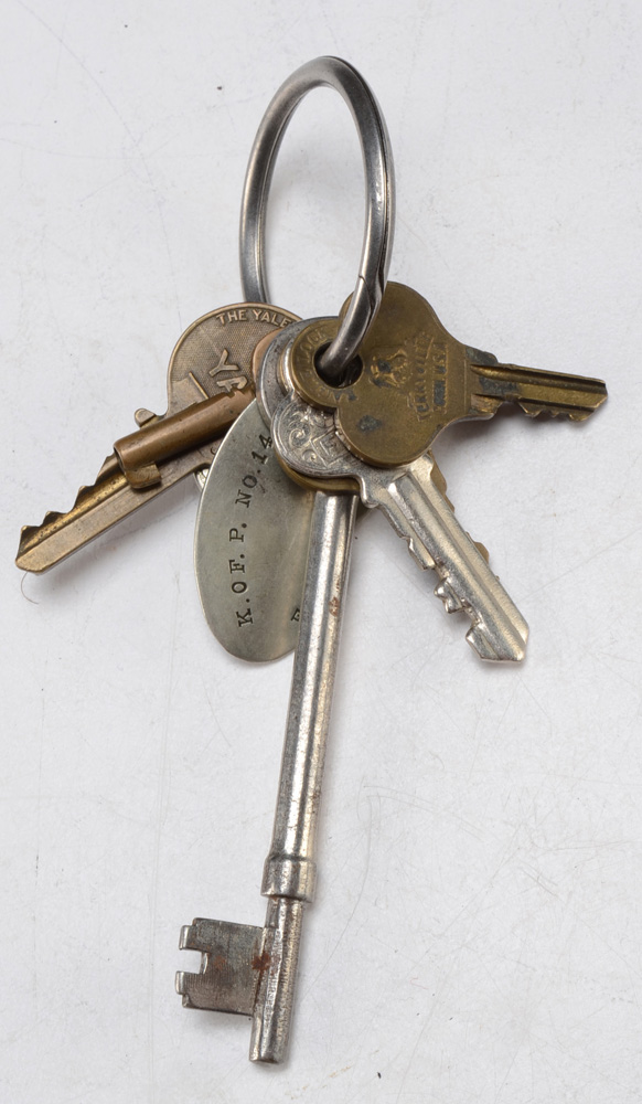 Vintage Collection of Railroad Padlock Keys and a Railroad Padlock