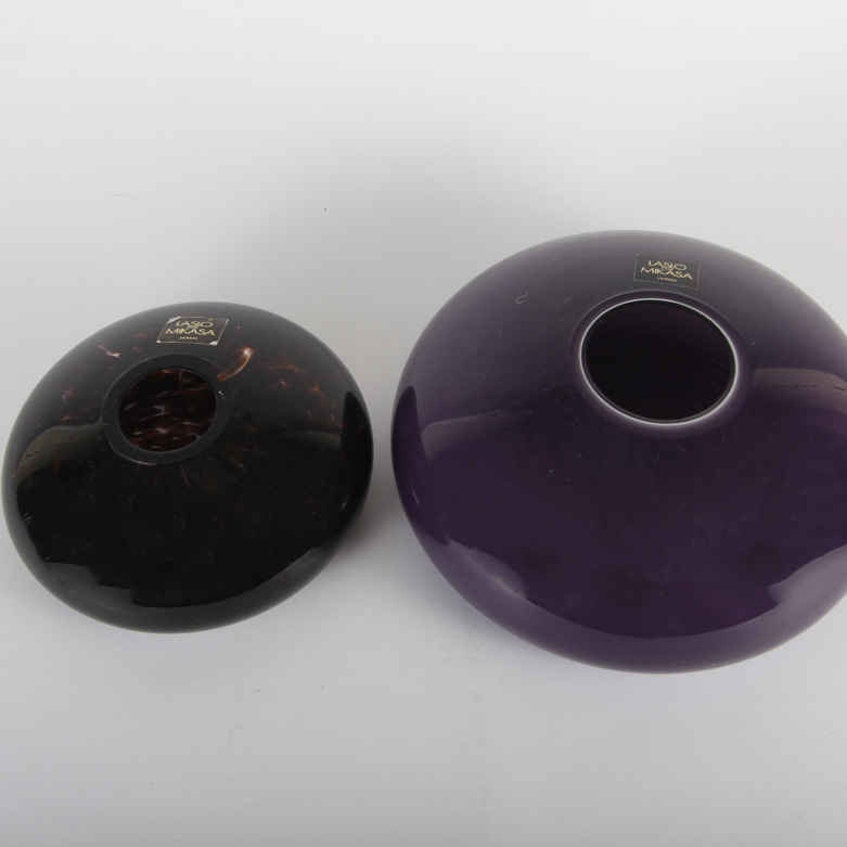 Laslo for Mikasa Glass Vases