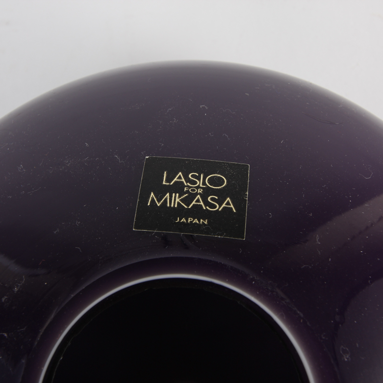 Laslo for Mikasa Glass Vases