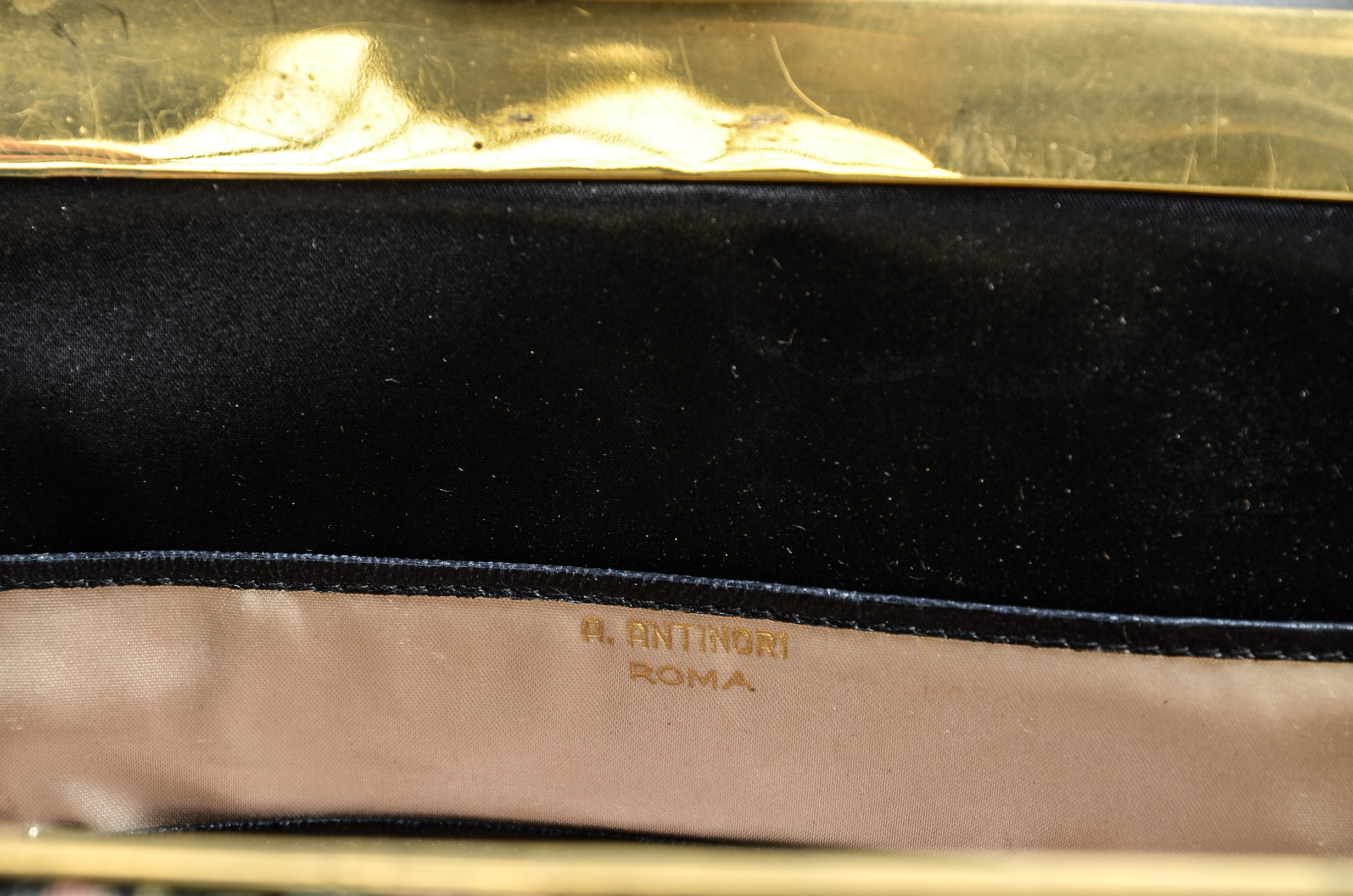 Four Vintage Handbags Including an Antinori Italian Designer Petit Point Black Velvet Purse