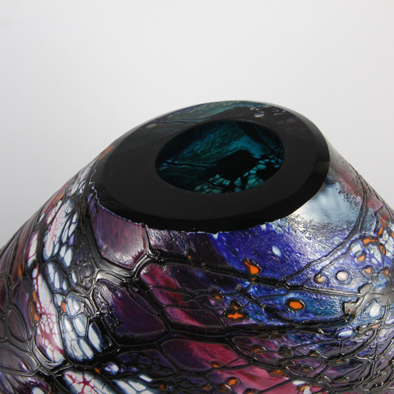 Signed Bill Kasper Glass Vase