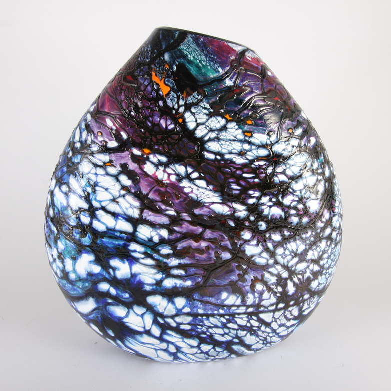 Signed Bill Kasper Glass Vase