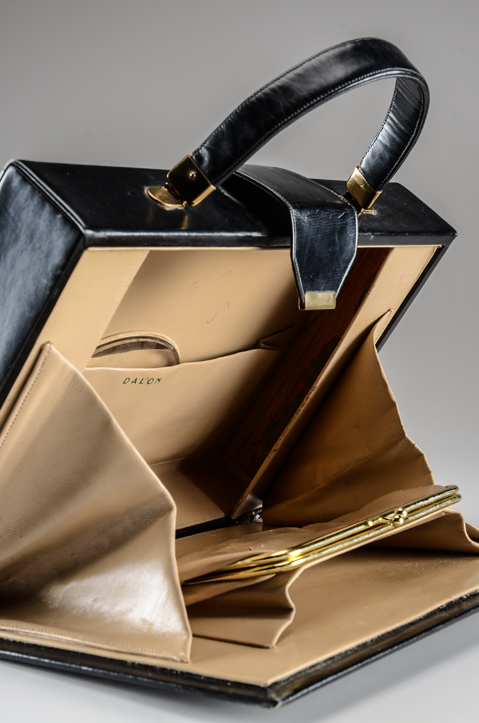 Four Vintage Handbags Including an Antinori Italian Designer Petit Point Black Velvet Purse