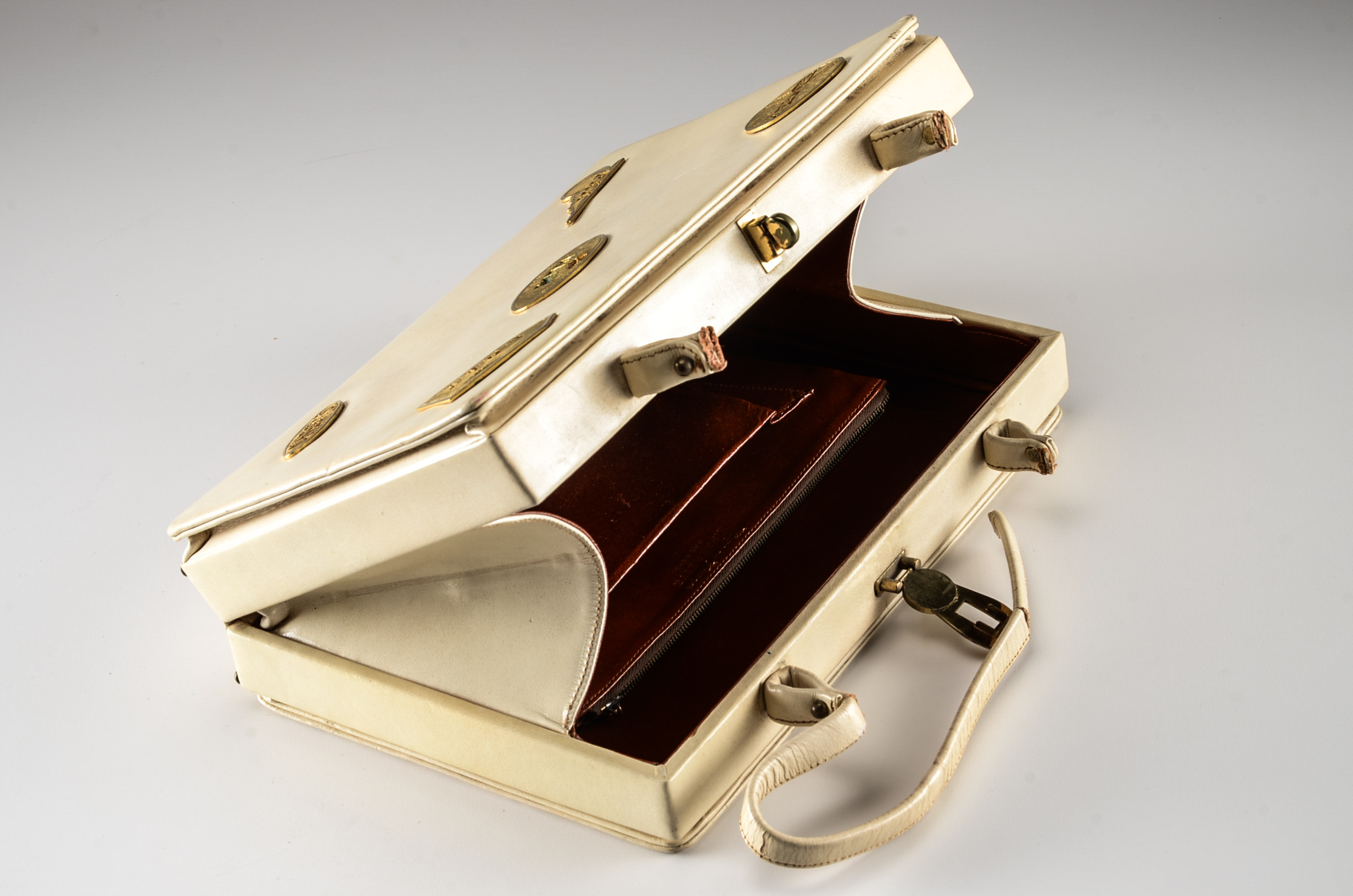 Four Vintage Handbags Including an Antinori Italian Designer Petit Point Black Velvet Purse