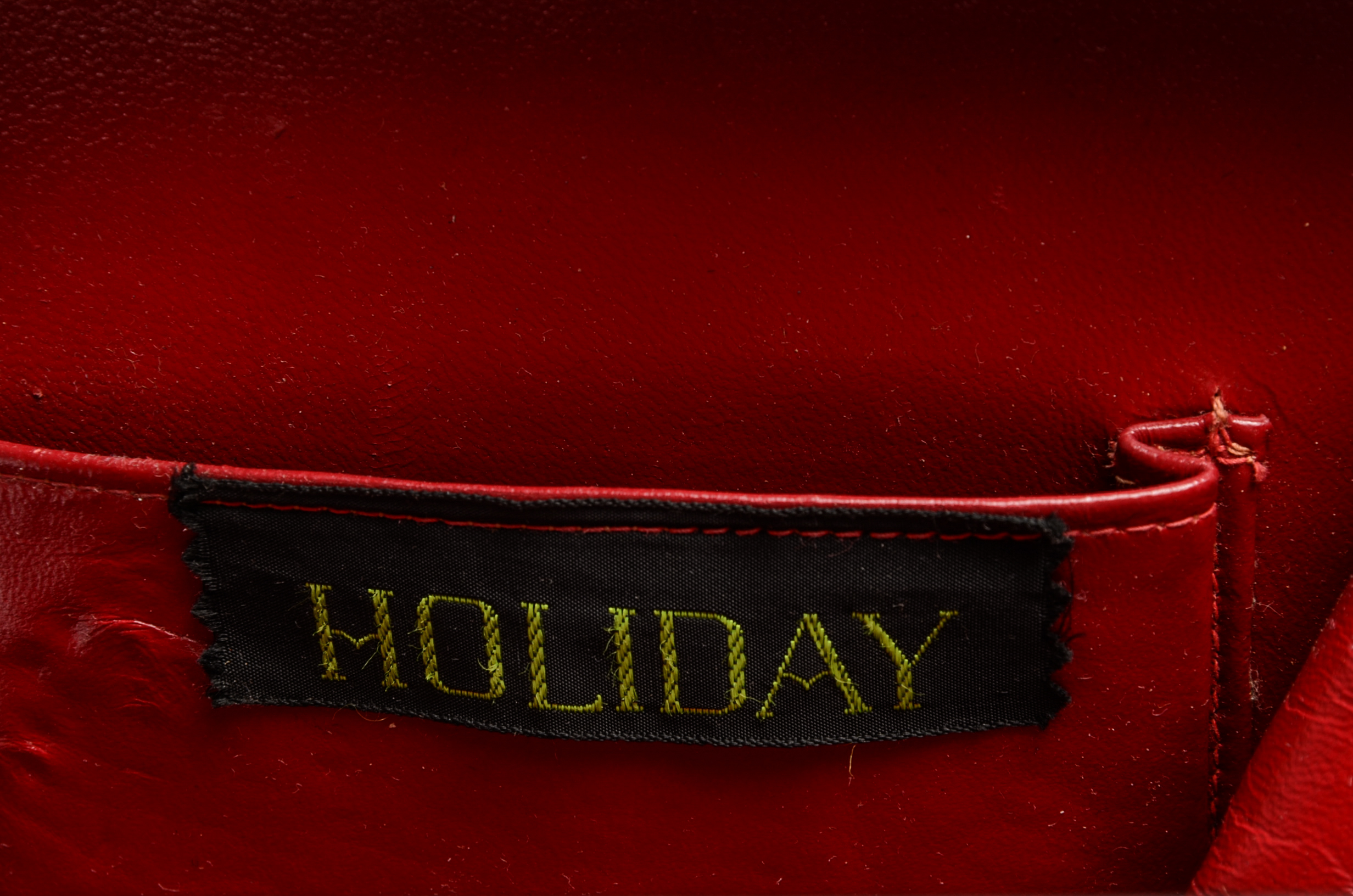 Vintage Black Leather Holiday Handbag