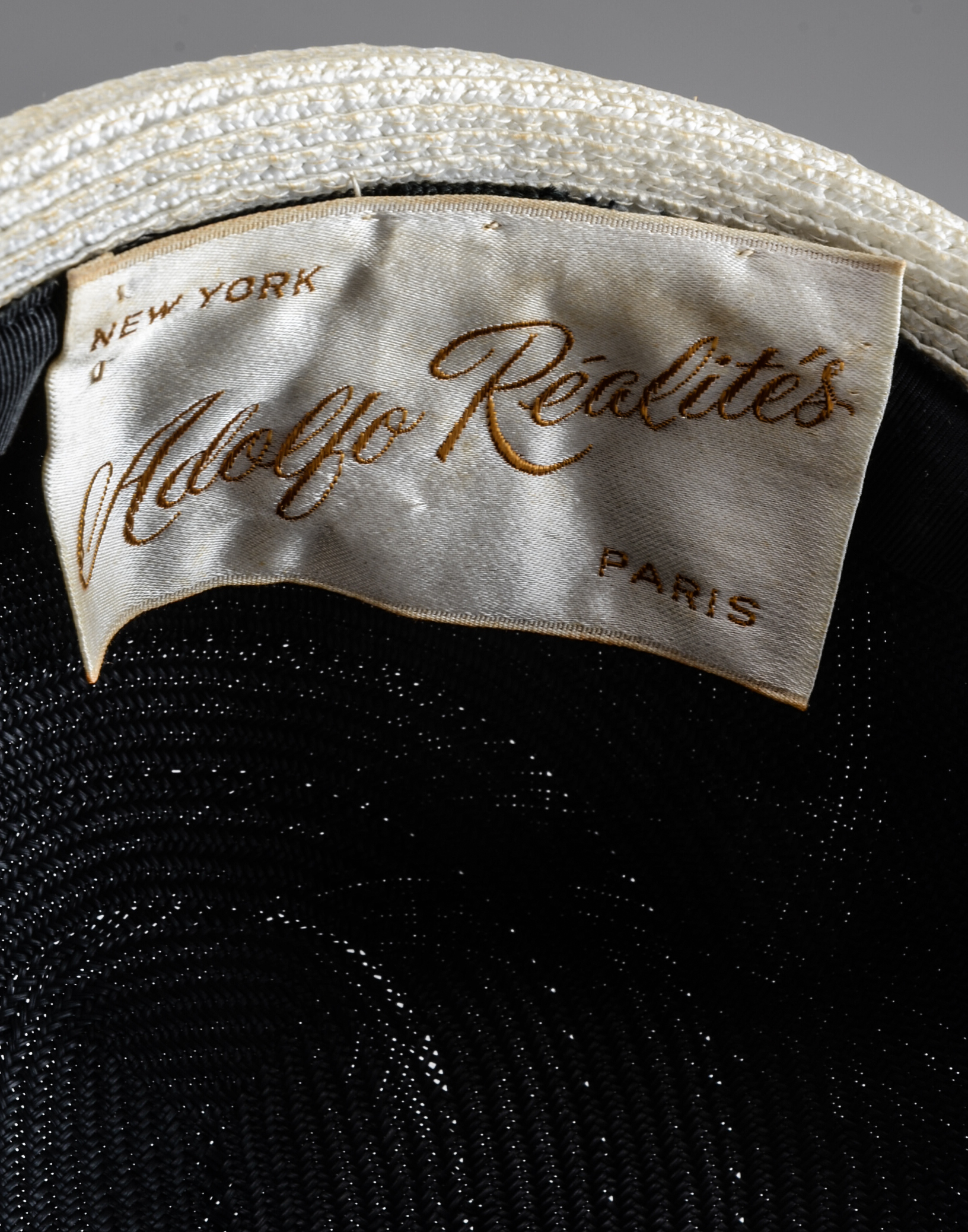 Three Vintage Hats Including an Adolfo Realities Cellophane Hat