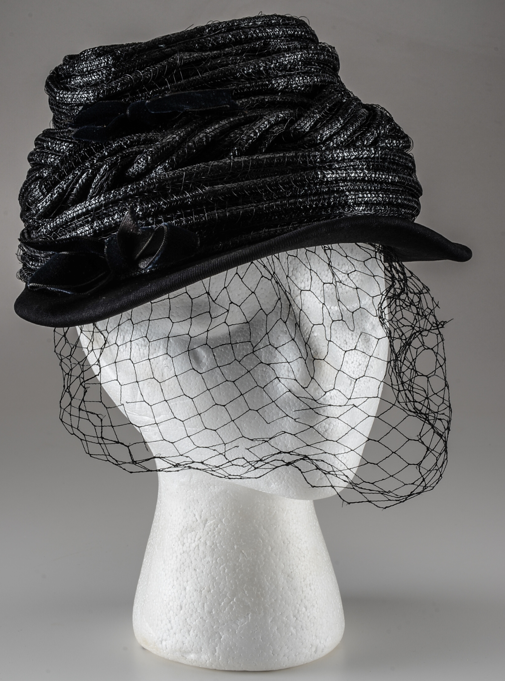 Three Vintage Hats Including an Adolfo Realities Cellophane Hat