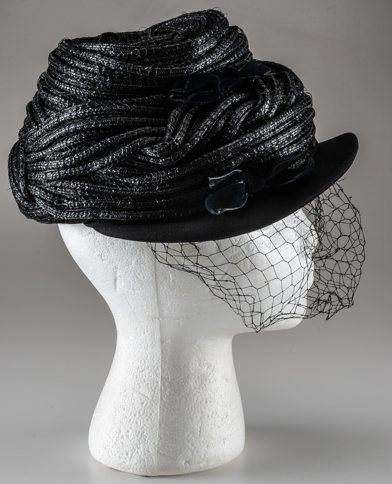 Three Vintage Hats Including an Adolfo Realities Cellophane Hat