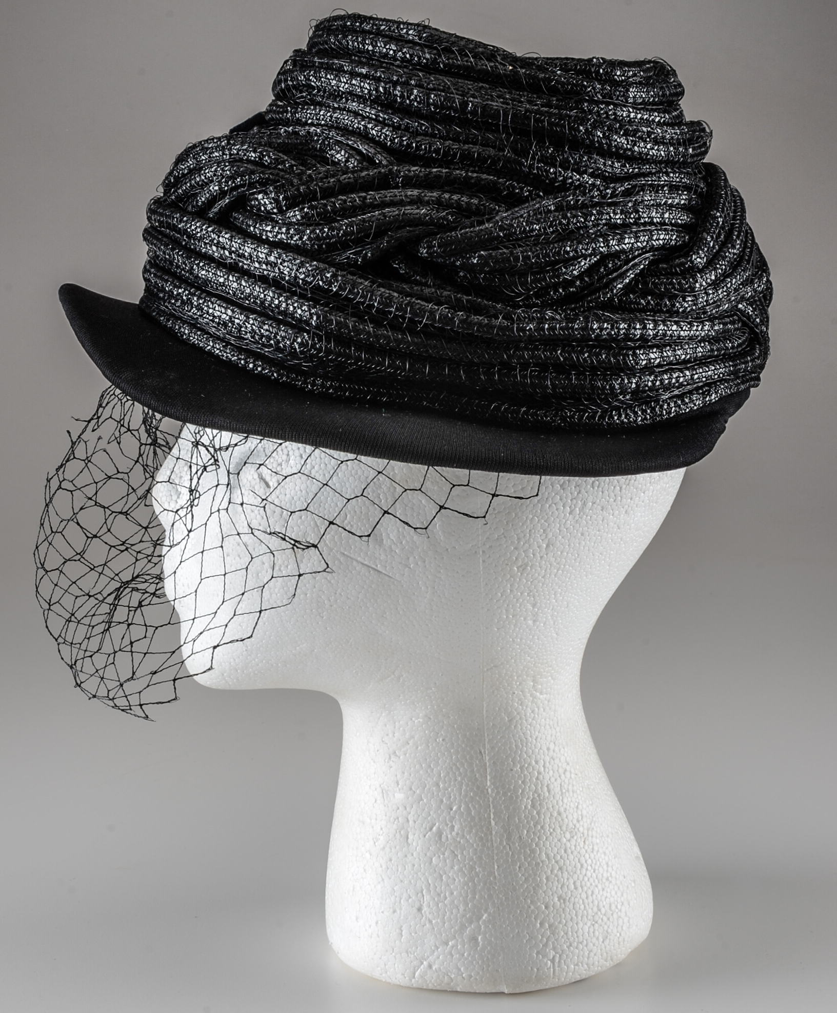 Three Vintage Hats Including an Adolfo Realities Cellophane Hat