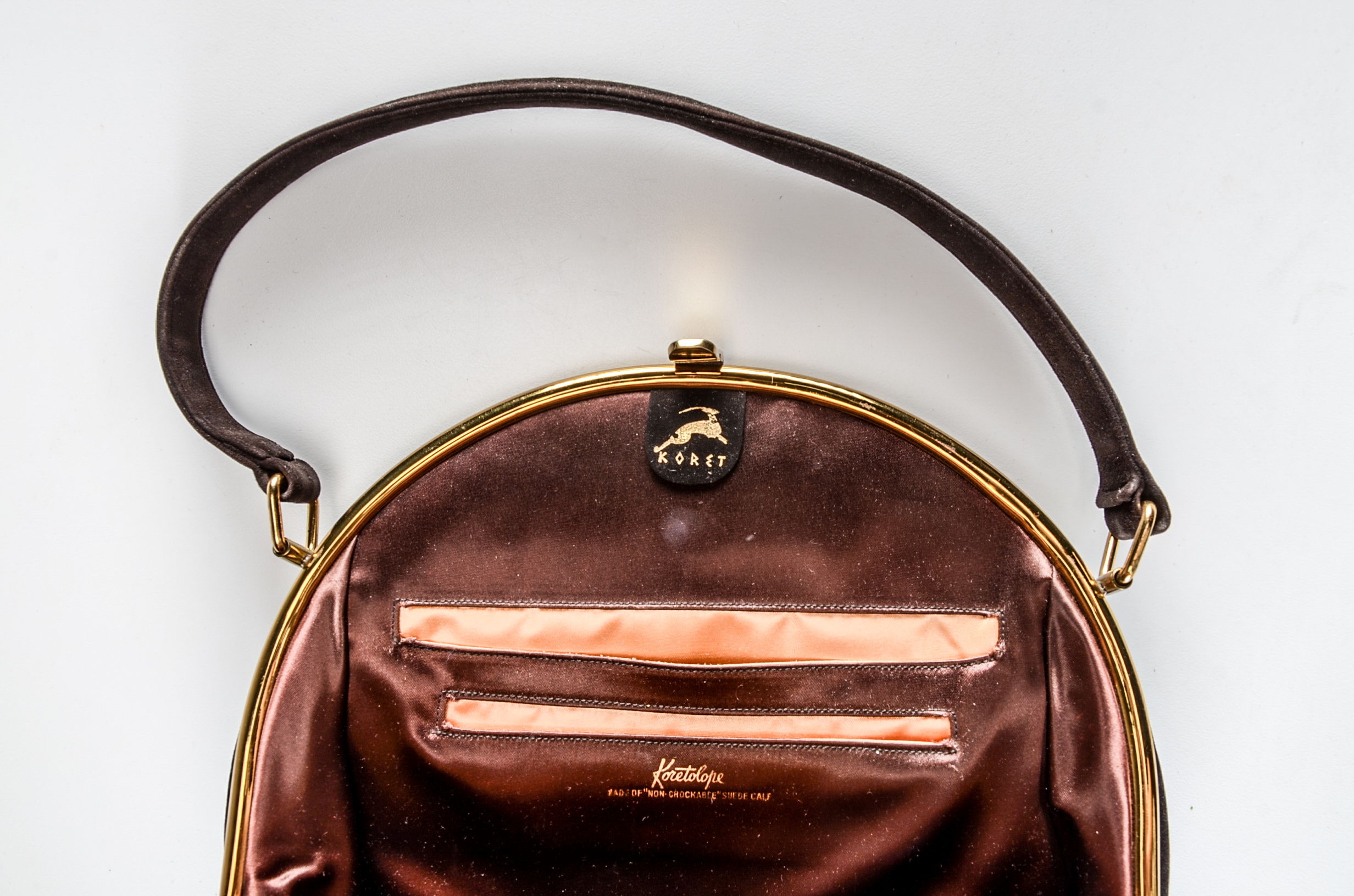 Two Vintage Suede Handbags Including Koret