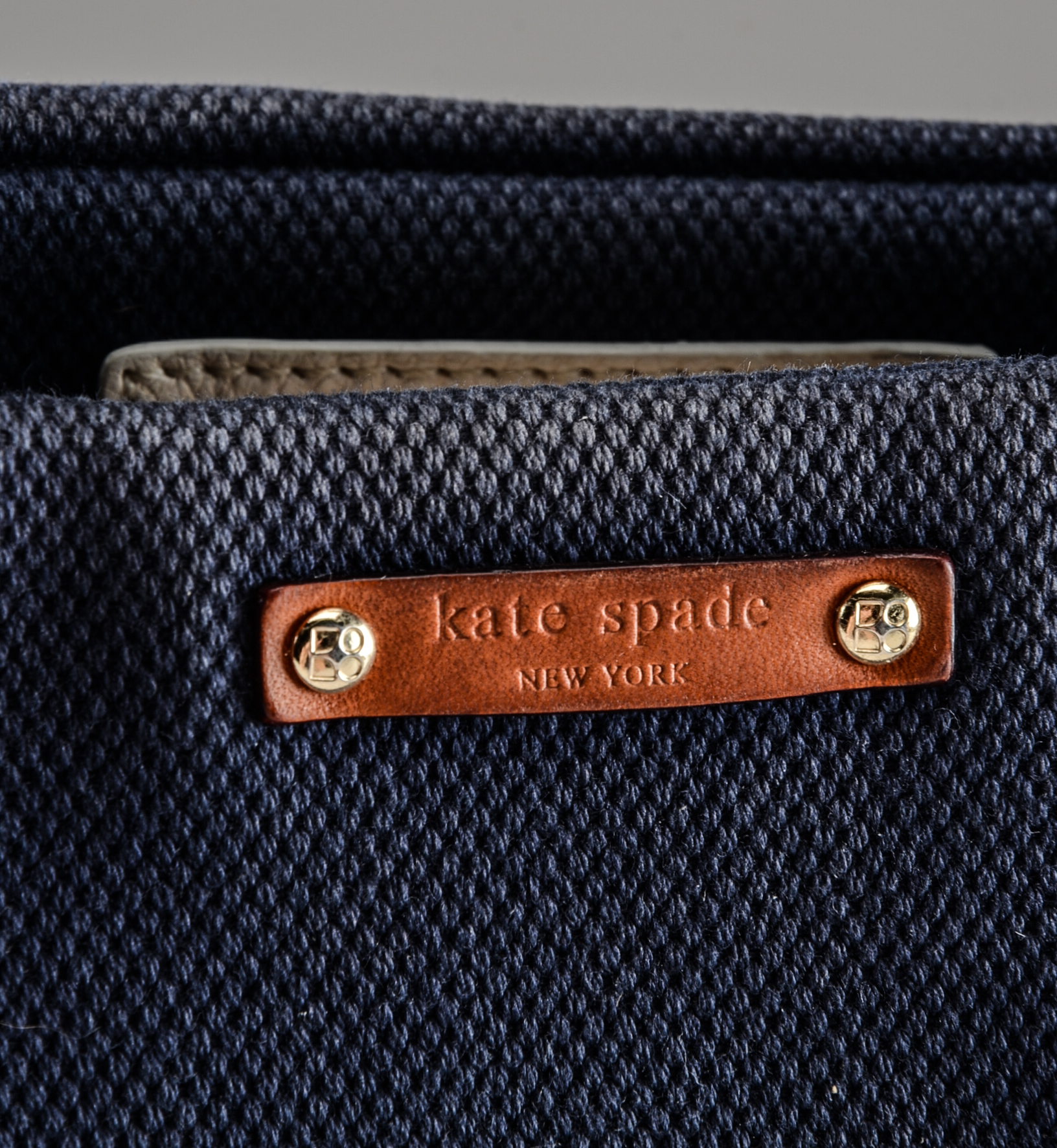 Kate Spade of New York Canvas and Pebbled Leather Handbag