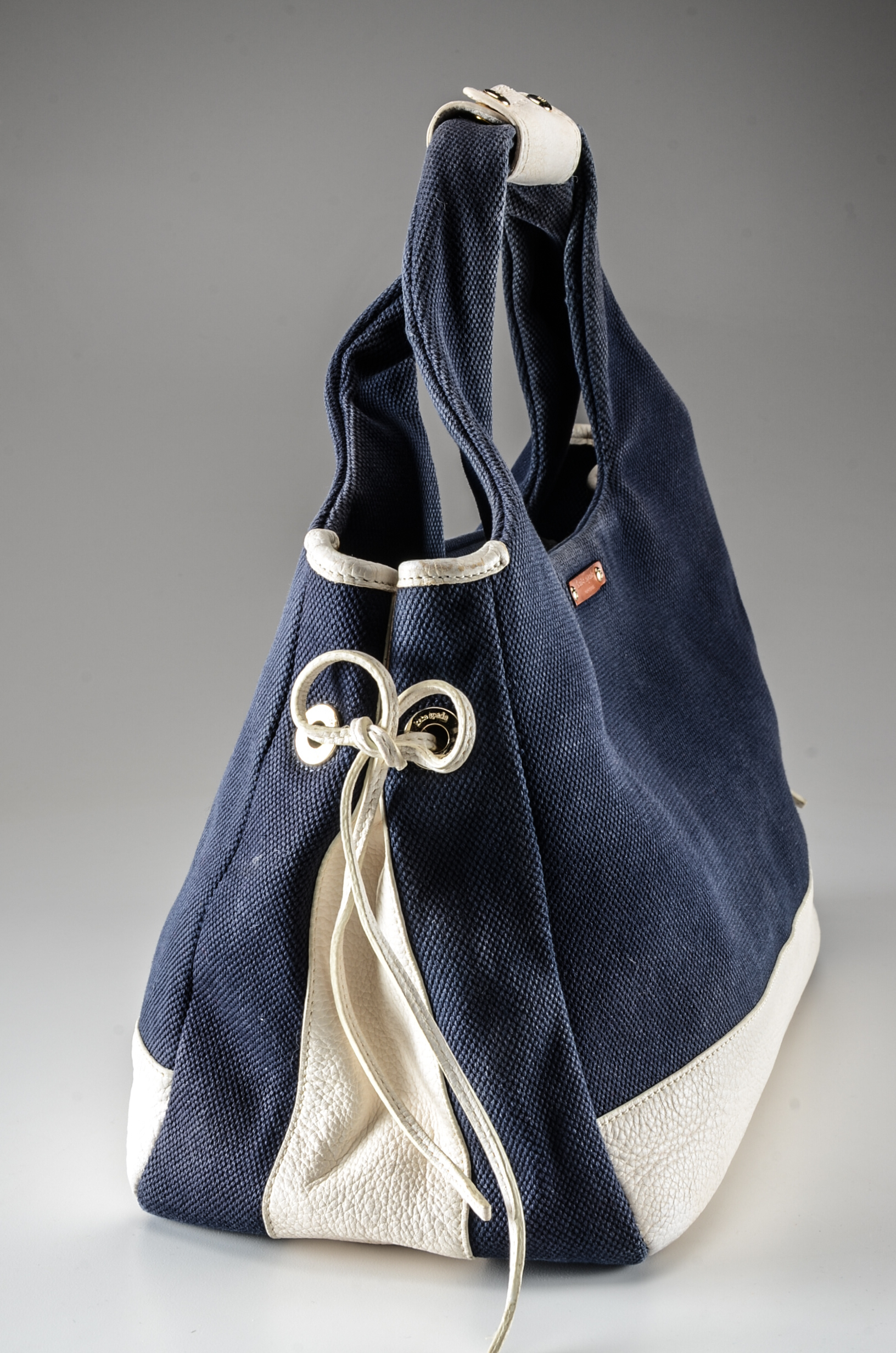 Kate Spade of New York Canvas and Pebbled Leather Handbag