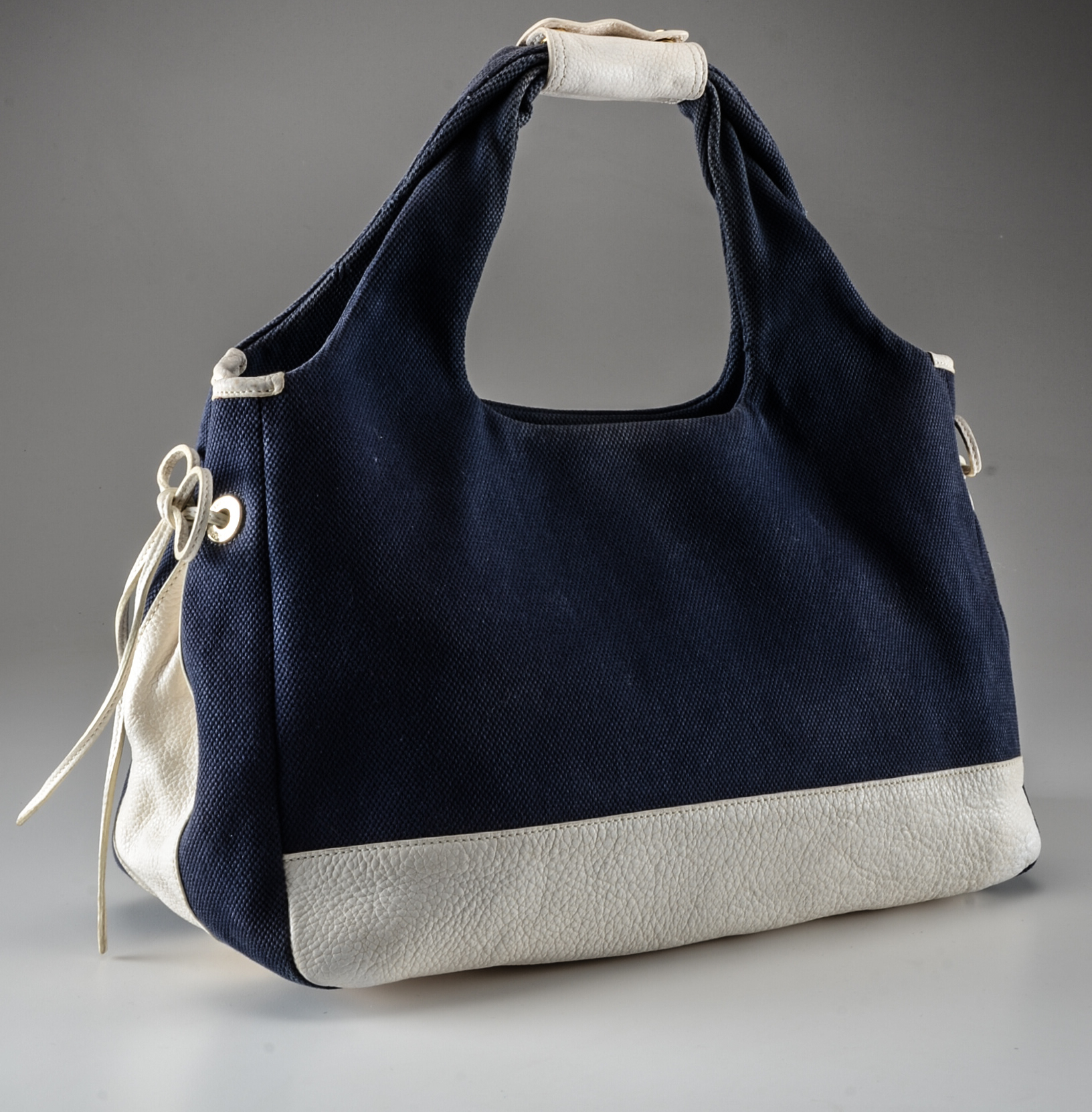 Kate Spade of New York Canvas and Pebbled Leather Handbag