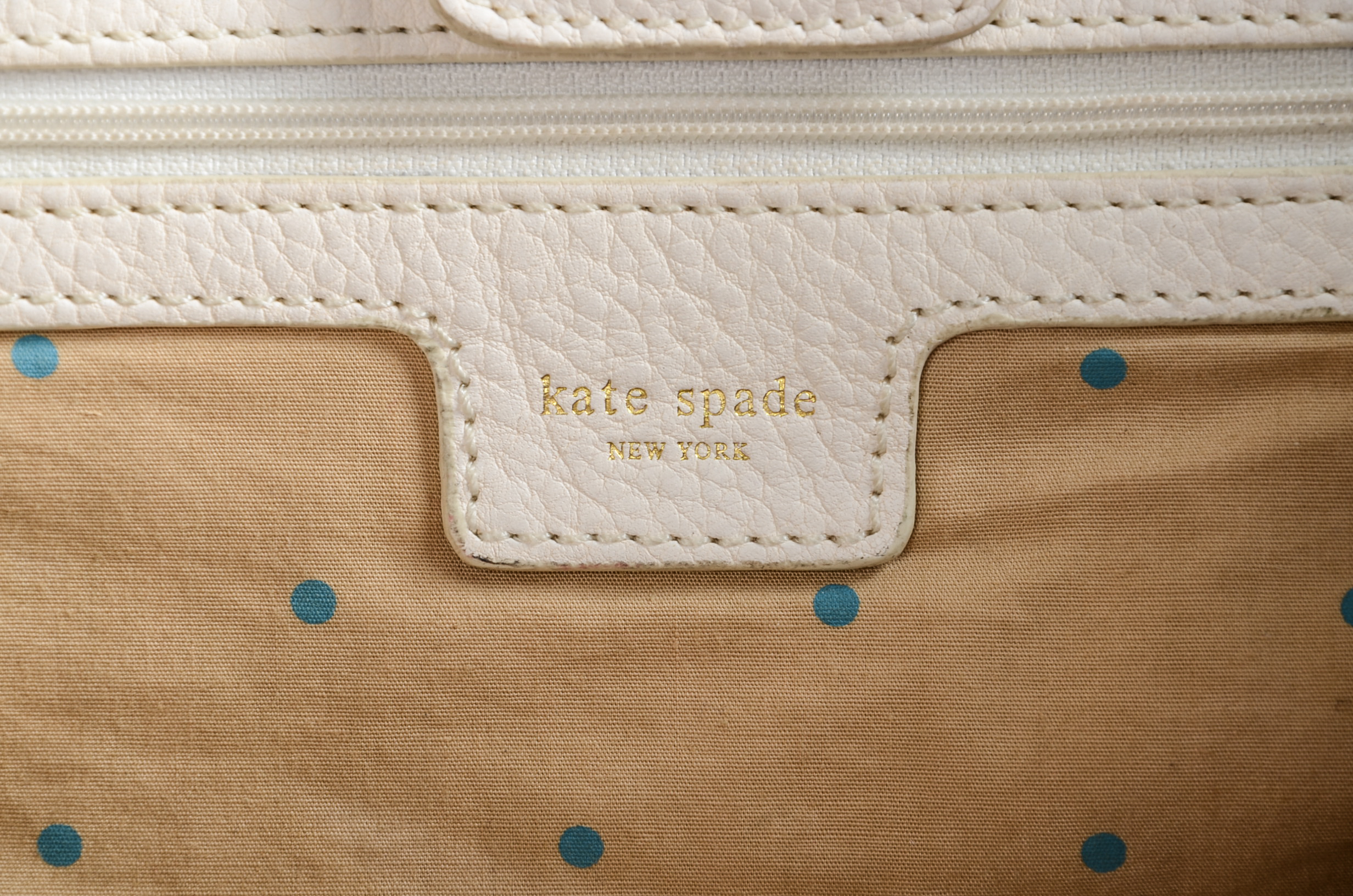Kate Spade of New York Canvas and Pebbled Leather Handbag
