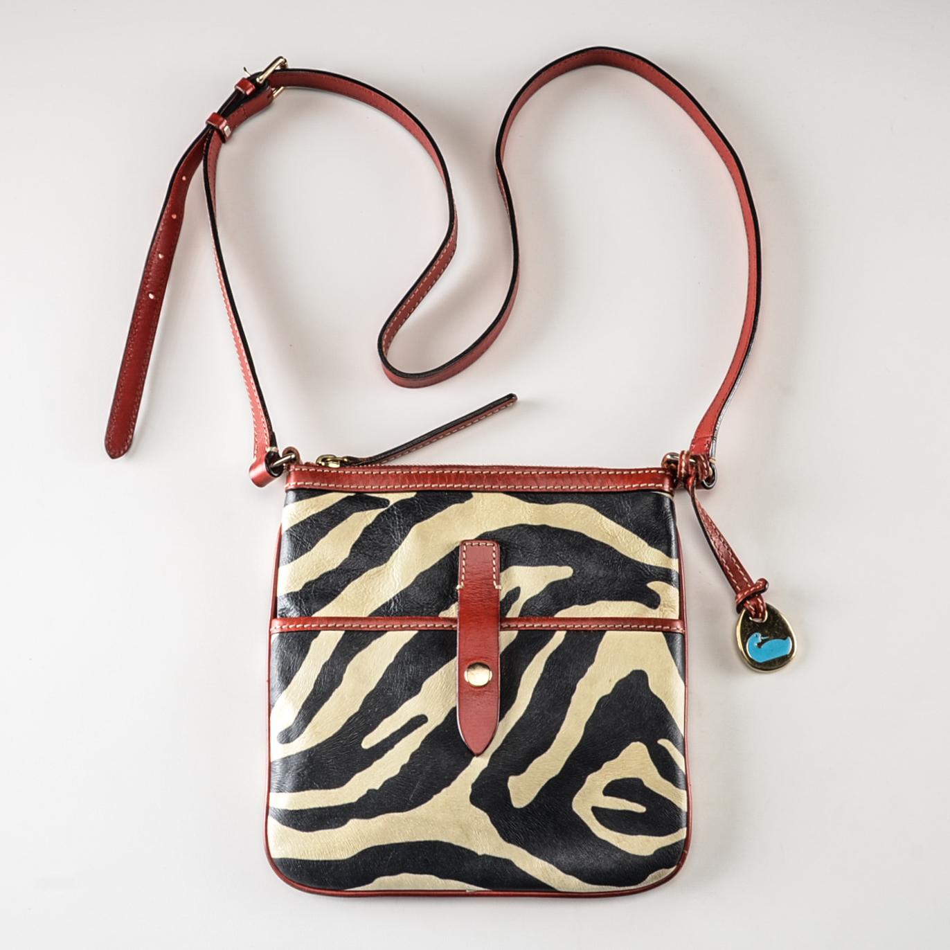Dooney and Bourke Textured Zebra Crossbody Bag