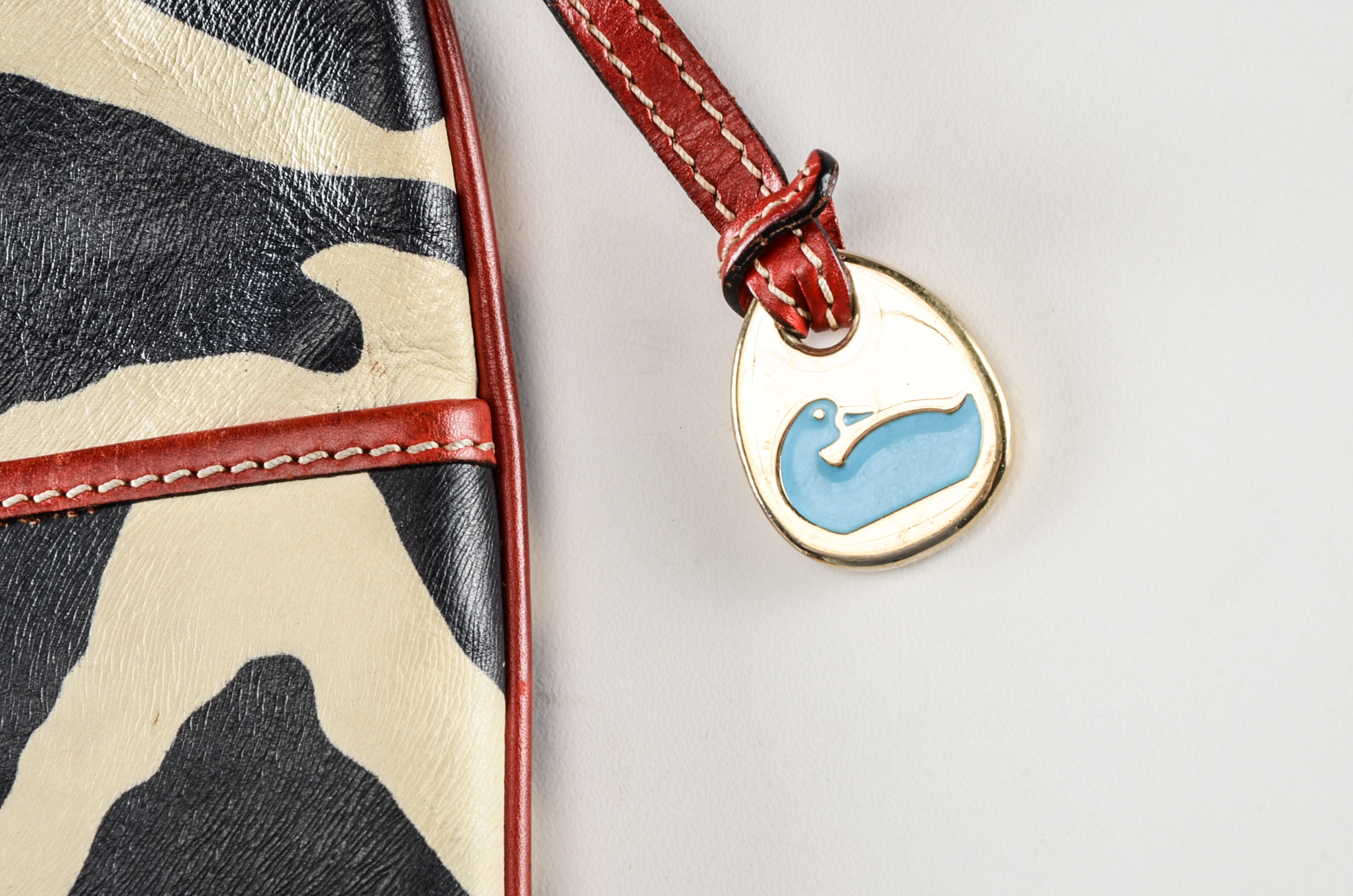 Dooney and Bourke Textured Zebra Crossbody Bag