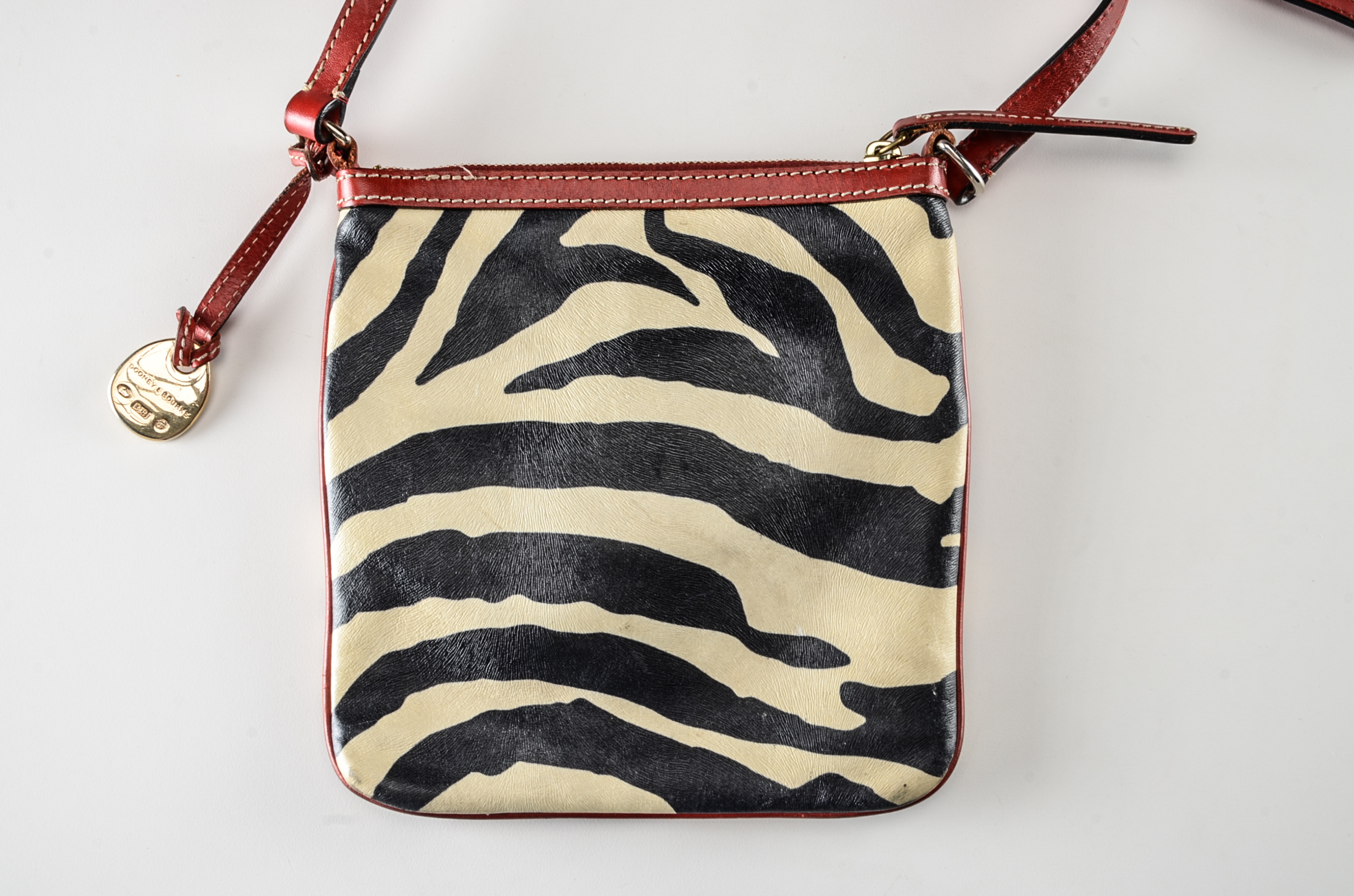 Dooney and Bourke Textured Zebra Crossbody Bag