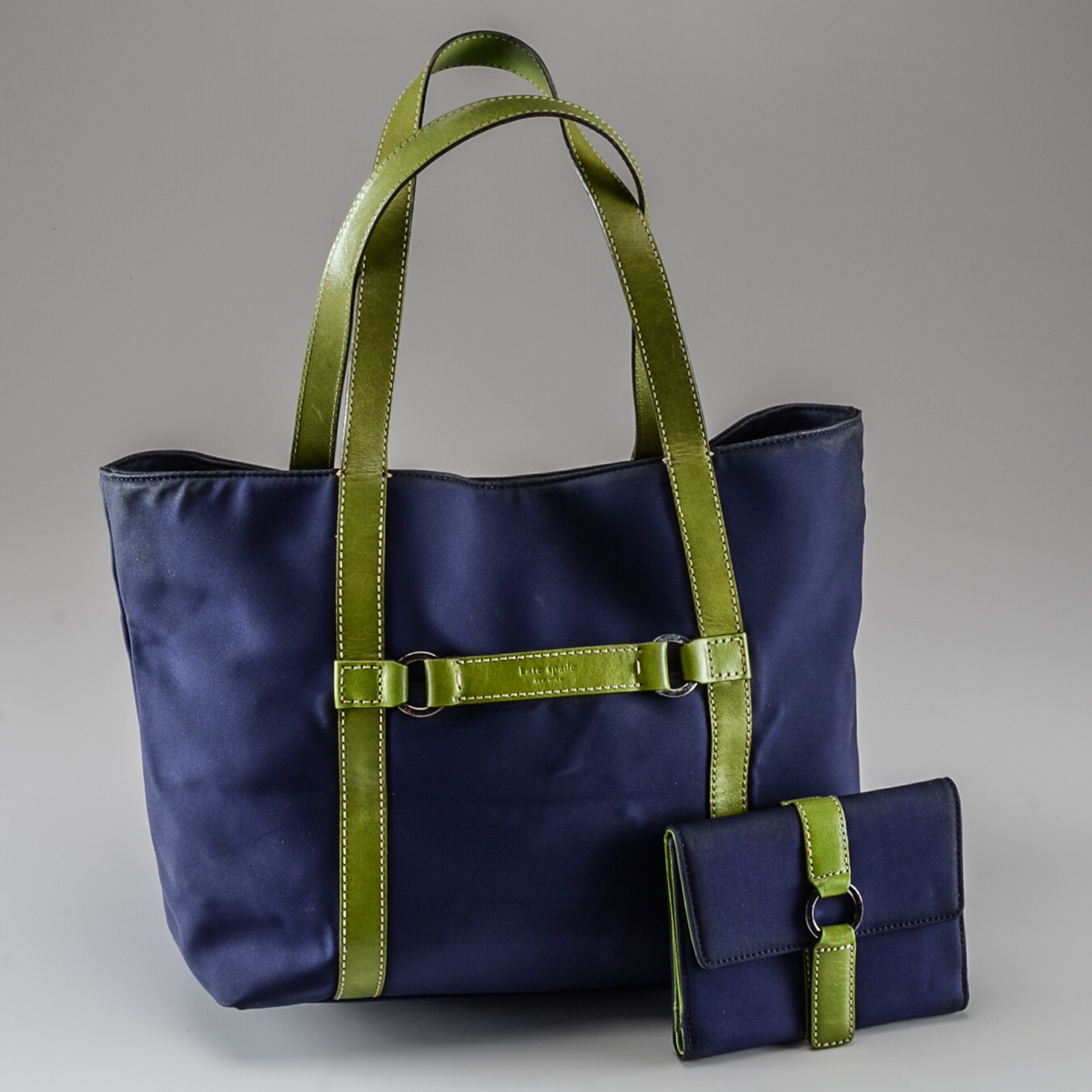 Kate Spade of New York Navy Nylon Tote and Matching Wallet