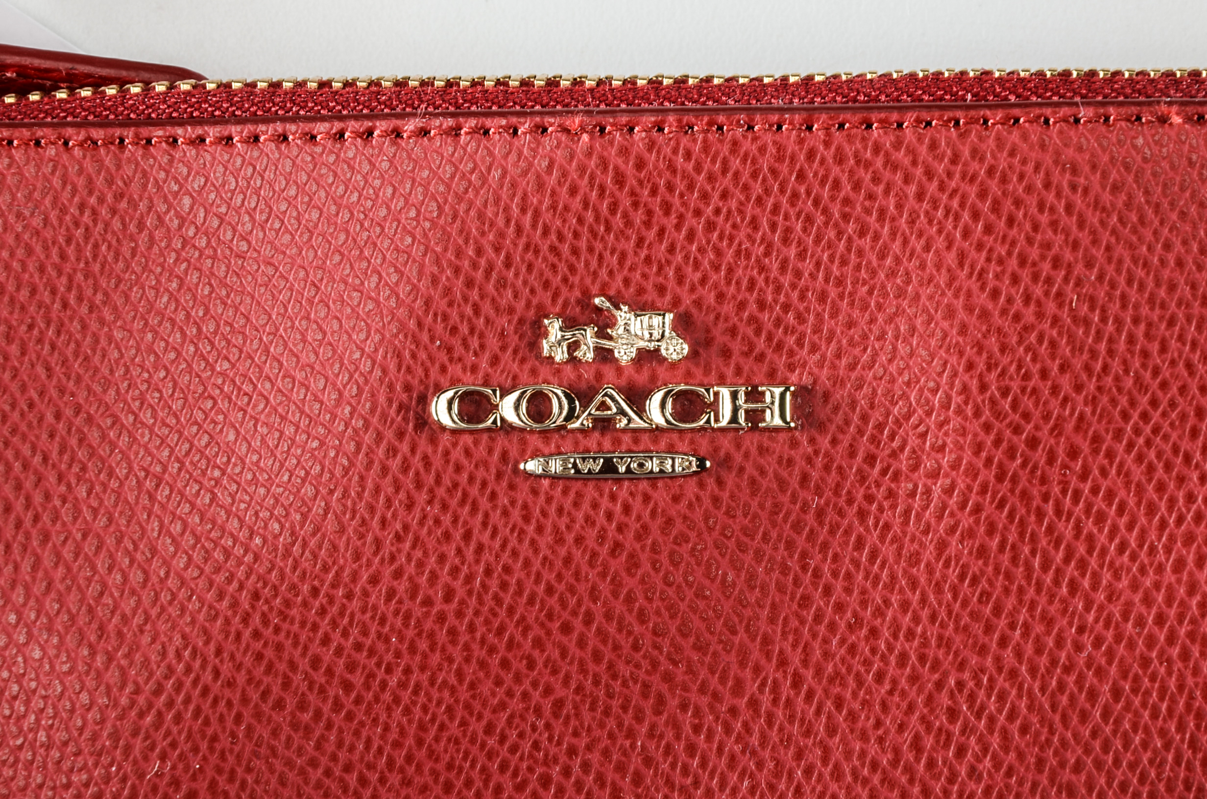 Red Coach North South Crossbody Bag
