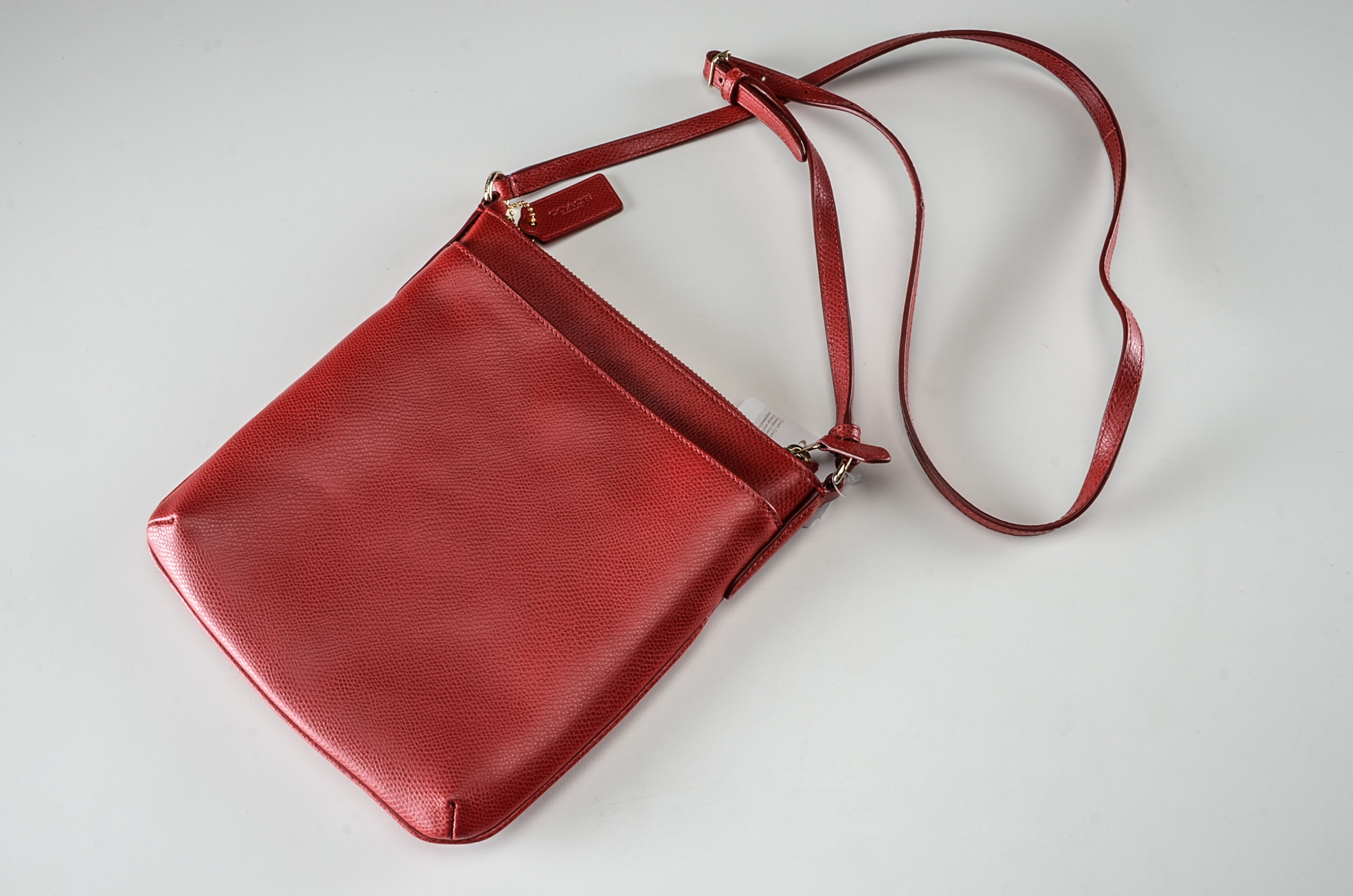 Red Coach North South Crossbody Bag
