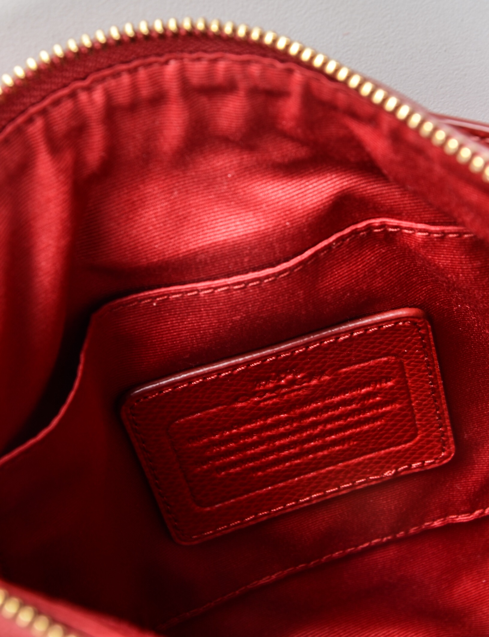 Red Coach North South Crossbody Bag