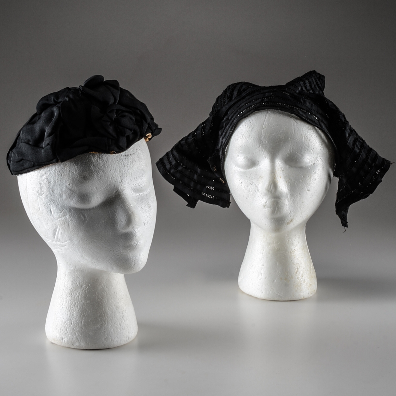Two Black Victorian Hats