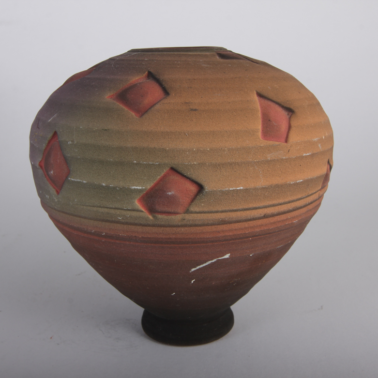 Pair of Tapered  Ceramic Vases