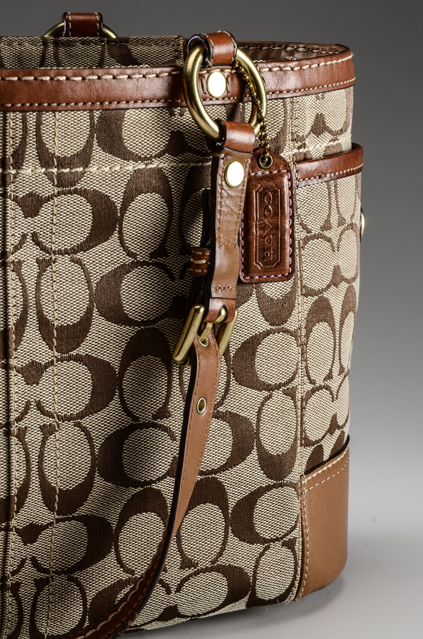 Two Signature Coach Monogram Handbags