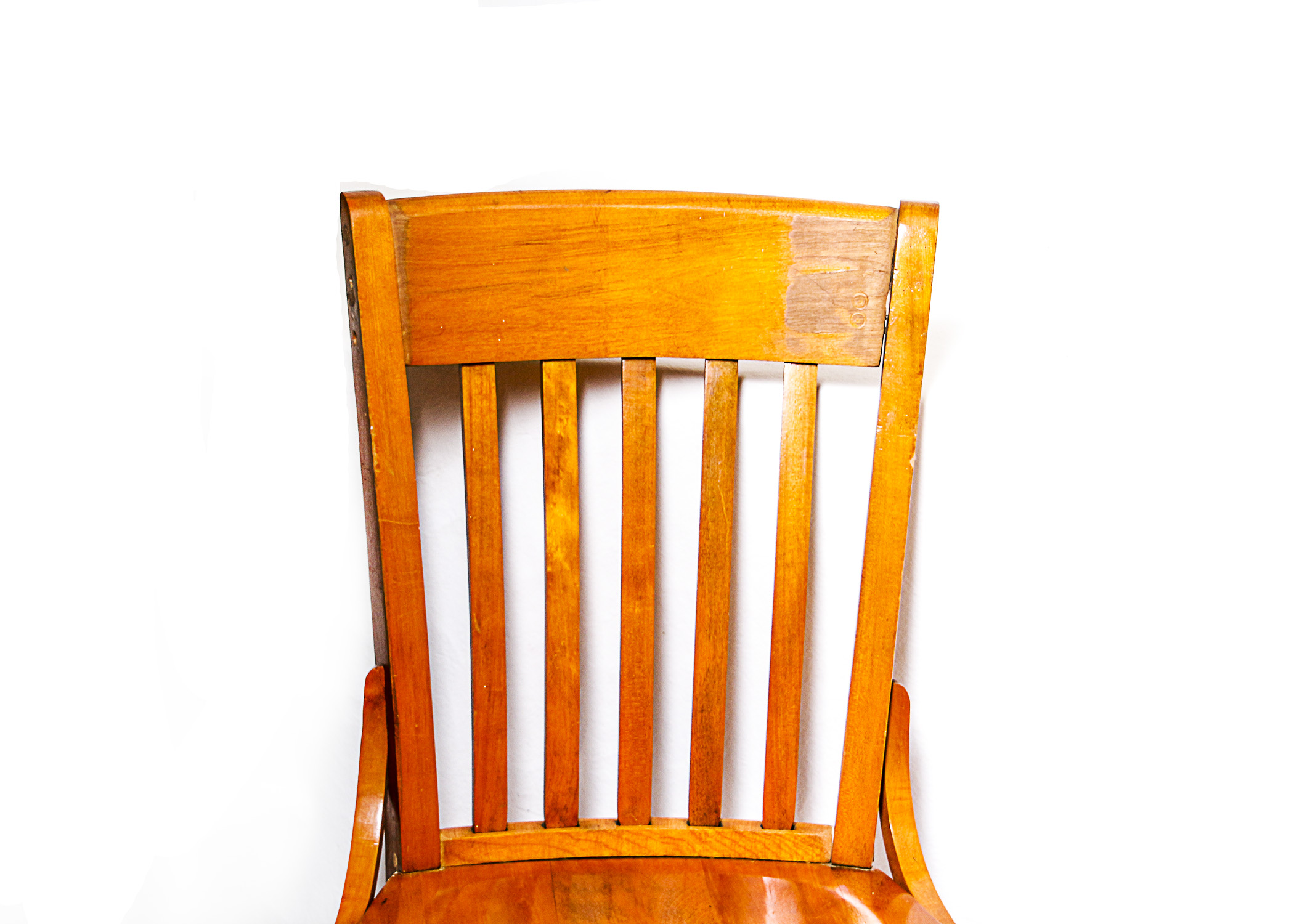 Vintage Wooden Rolling Desk Chair