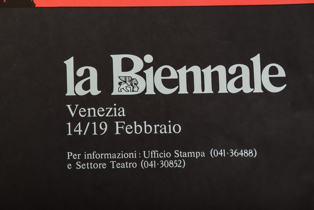 1980 Carnevale A Venezia La Biennale Poster