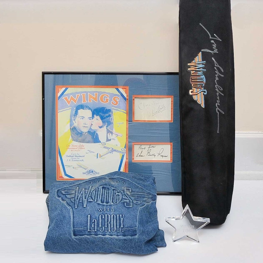 Collection of Autographed Memorabilia  from the TV Show "Wings"