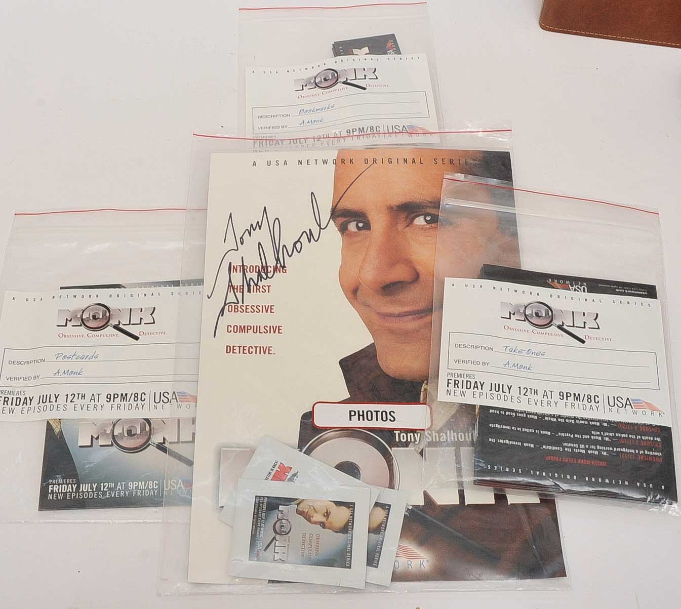 Collection of Signed Memorabilia from Television Series Monk
