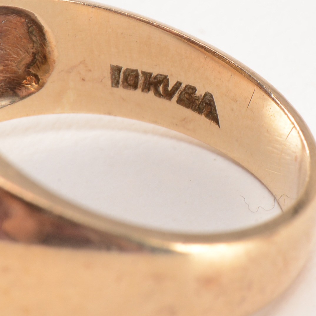 Men's Vintage 10K Yellow Gold Tiger Eye Ring