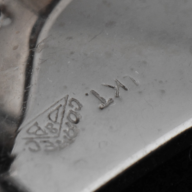 Men's Vintage 14K White Gold Ruby Cufflinks and Tie Tack Demi-Parure Set