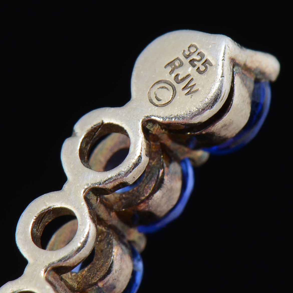 10K Yellow Gold Delicate Chain with Sterling and Gold Wash Synthetic Sapphire Pendant