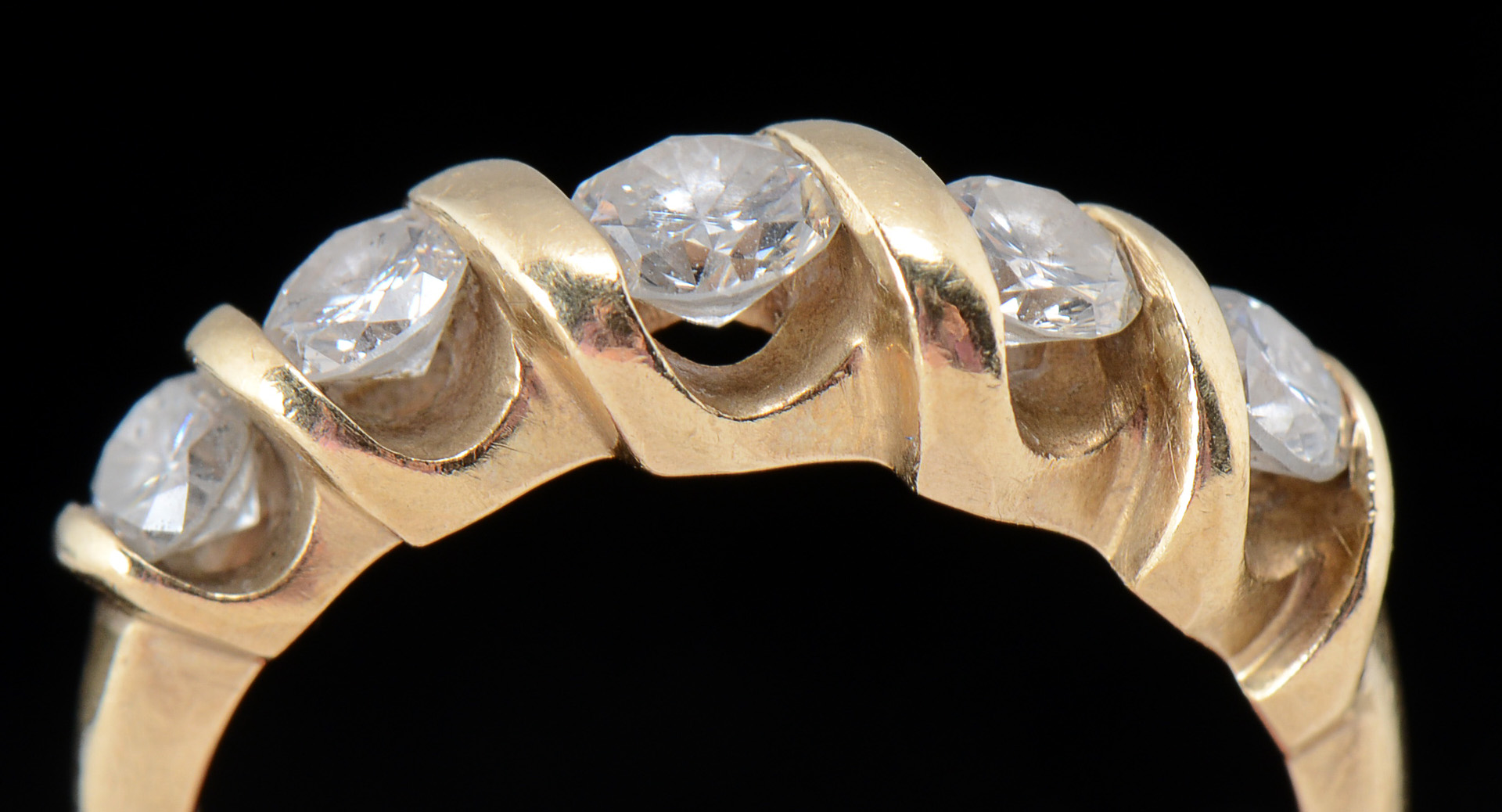 14K Yellow Gold Diamond Band