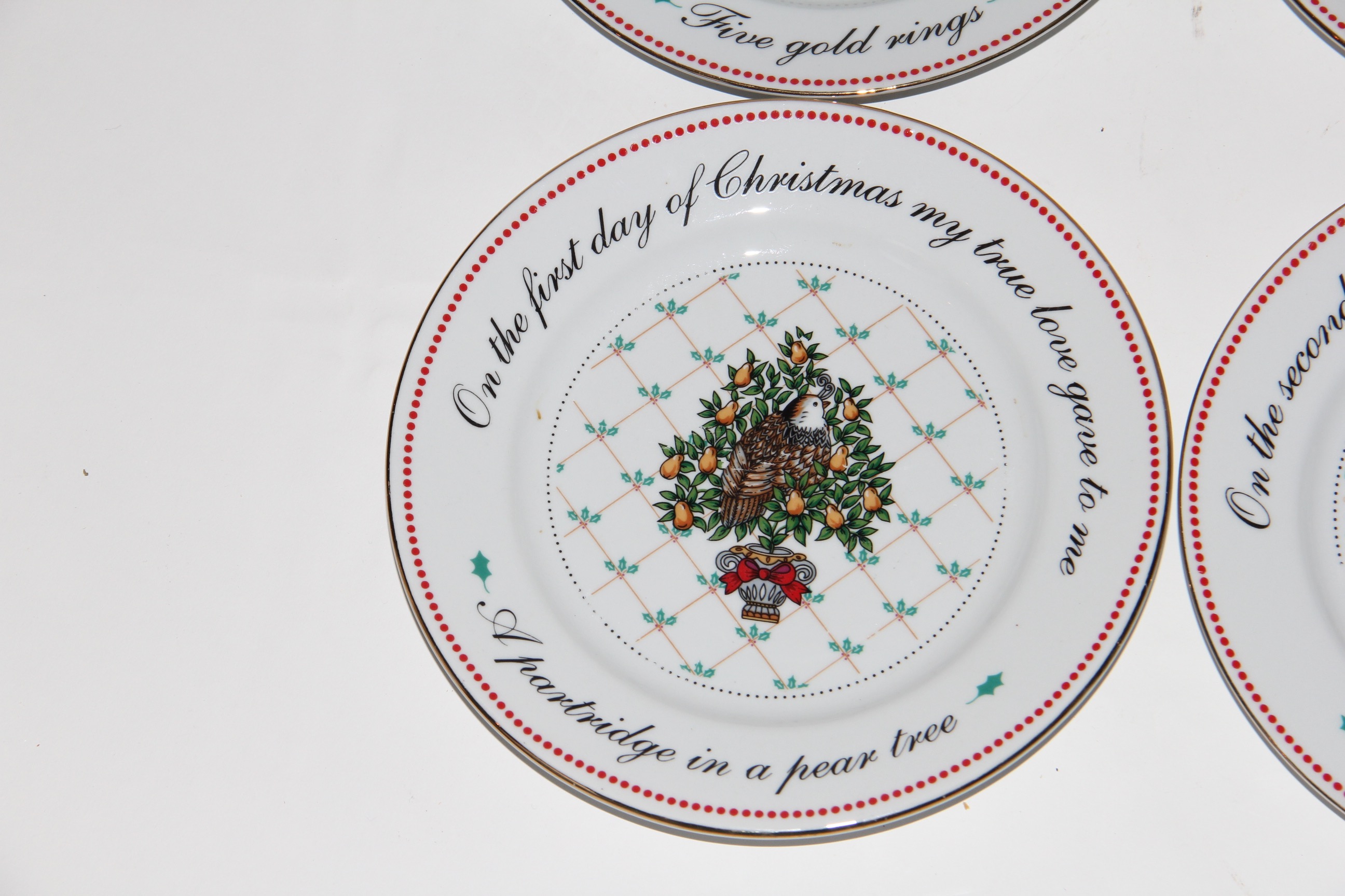 Set of "Twelve Days of Christmas" Decorative Plates