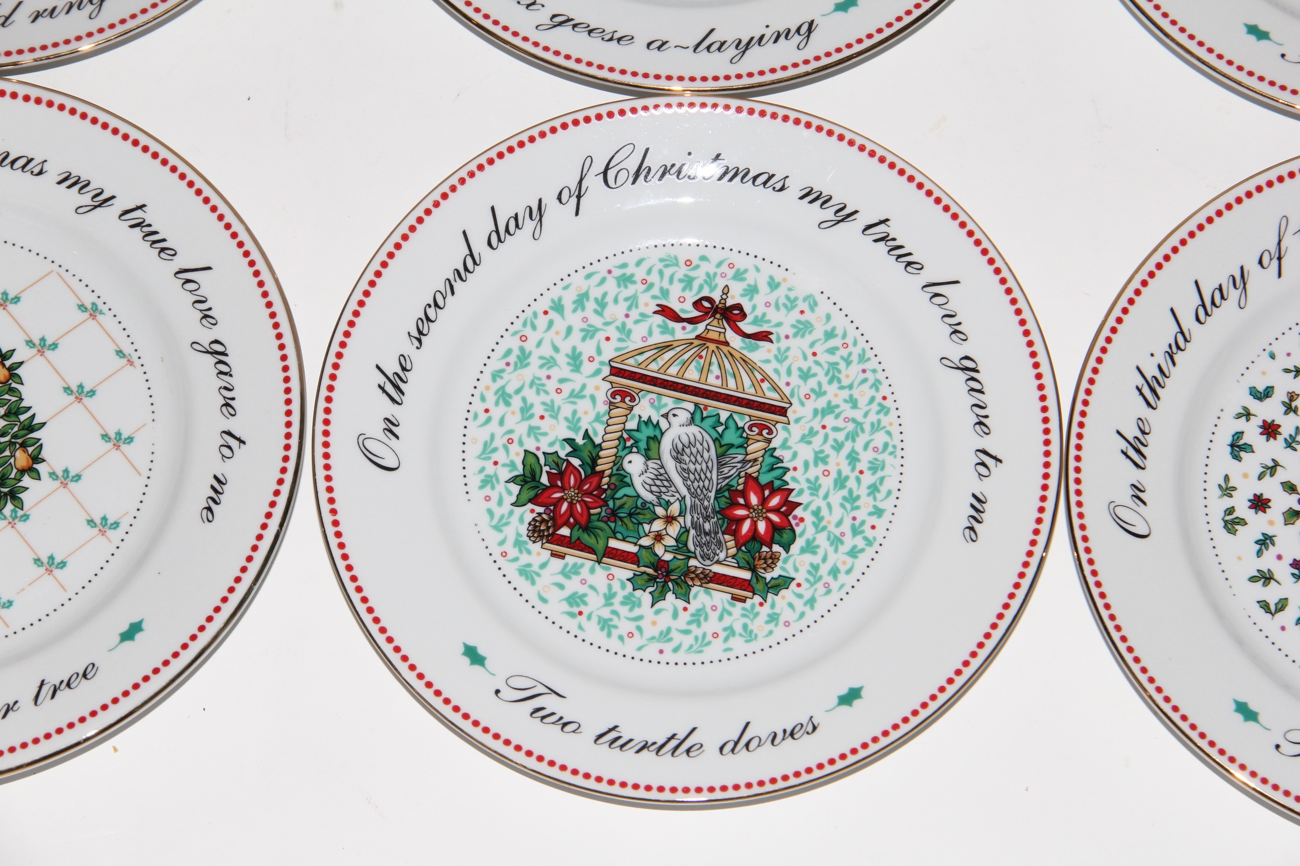 Set of "Twelve Days of Christmas" Decorative Plates